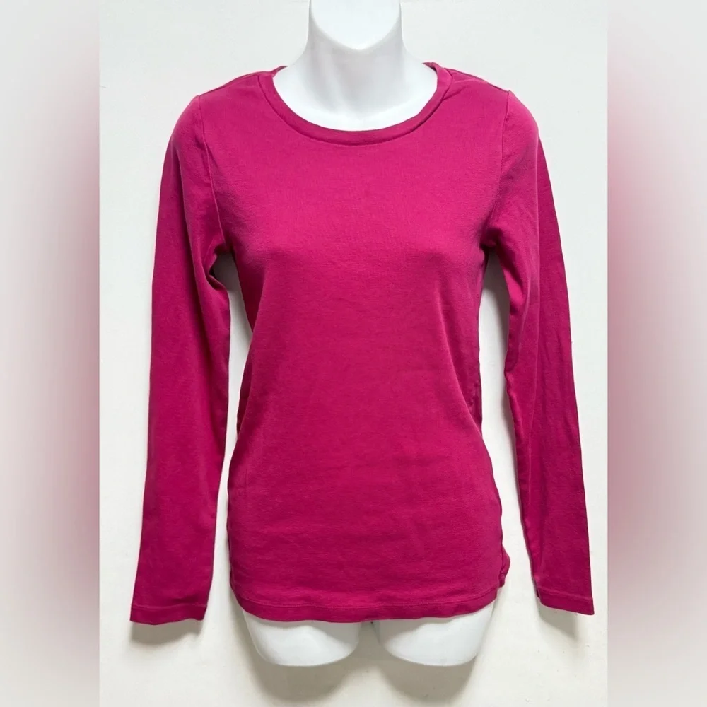 J. Crew Fuchsia Long Sleeve Tee Size M